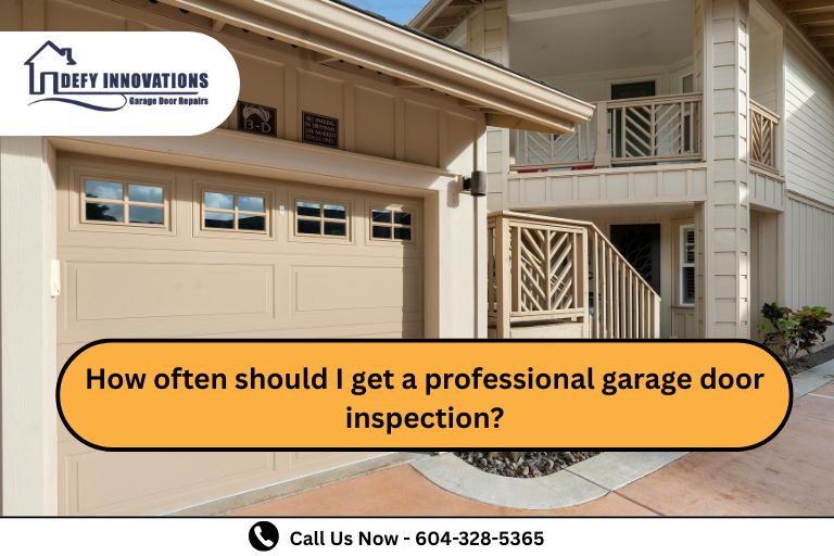 How often should I get a professional garage door inspection?